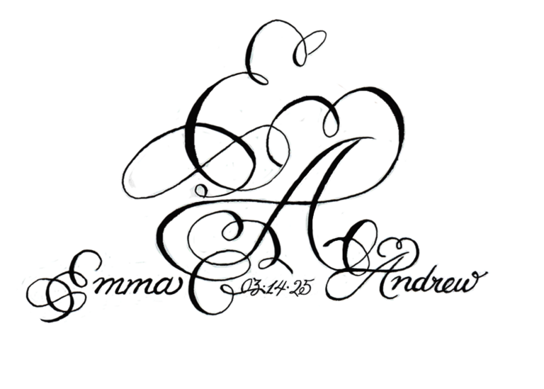 Emma Andrew wedding monogram 768x549