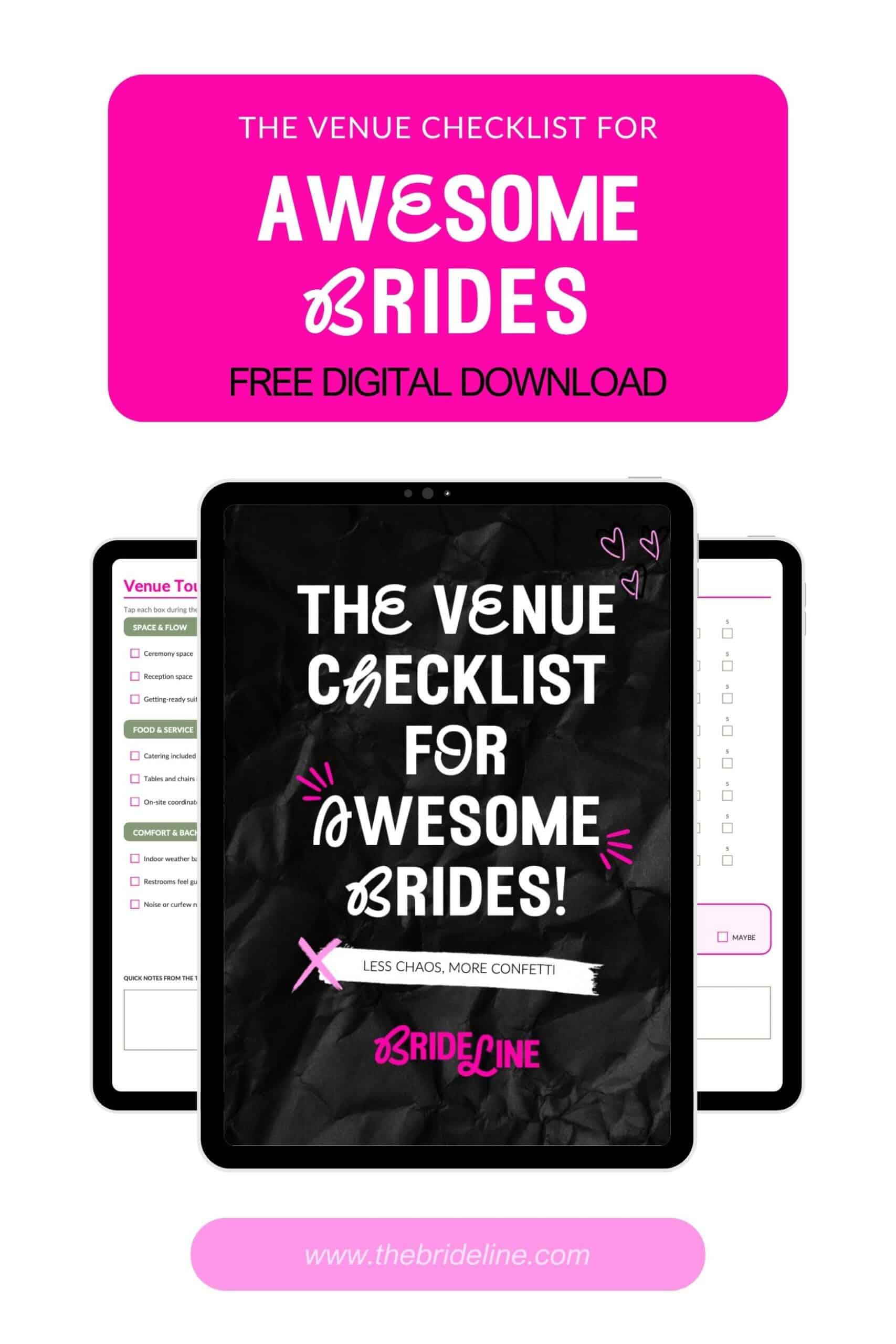 The Brideline Venue Checklist for Awesome Brides